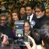 Amitabh Bachchan with family members after receiving the Best Actor award for Paa at the 57th National Films Awards, in New Delhi on Friday 22 Oct 2010