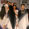Models showcasing designers Pankaj & Nidhi's  creations at the Wills Lifestyle India Fashion Week-Spring summer 2011,in New Delhi on Sunday