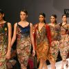 Models showcasing  designers Vineet Bahl,s  creations at the Wills Lifestyle India Fashion Week-Spring summer 2011,in New Delhi on Monday