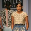 Models showcasing  designers Vineet Bahl,s  creations at the Wills Lifestyle India Fashion Week-Spring summer 2011,in New Delhi on Monday