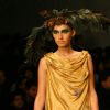 A model showcasing a designer Sanchita's creation at the Wills Lifestyle India Fashion Week-Spring summer 2011, in New Delhi on Monday