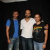 Golmaal 3 stars Ajay Devgan, Rohit Shetty and Kunal Khemu on the sets of KBC
