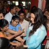 Juhi Chawala at the  Special screening of the Ramayana - The Epic for intellectually impaired children at Roxcy Cinema , Mumbai