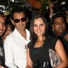 Sania Mirza and Shoaib Malik at Manzoor Khan make-up lounge launch at Malad