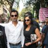 Sania Mirza and Shoaib Malik at Manzoor Khan make-up lounge launch at Malad