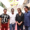 Shakti Kapoor, Sunil Shetty and Kiran Kumar at Raqt-Ek Rishta film Mahurat at Filmistan