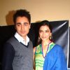 Deepika Padukone and Imran Khan on the set of saregama