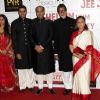Ashutosh, Abhishek with Amitabh and Jaya Bachchan at Premier Of Film Khelein Hum Jee Jaan Sey