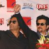 Bollywood actors Anil Kapoor and Sunil Shetty at Ambience Mall, in New Delhi to promote thier film