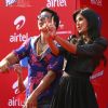 Akshay Kumar and Katrina Kaif dancing in public in New Delhi to promote their film "Tees Maar Khan"