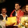 Abhishek Bachchan and Aishwarya Rai Bachchan during an World bunts sports meet of 2010 in Mumbai