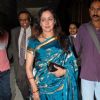 Hema Malini arrives to attend a press conference for complition of 50 years Lions Club of Howrah at a city hotel in Kolkata on Sunday. .
