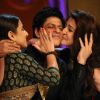 Vidya Balan, Shahrukh Khan and Anushka Sharma at Apsara Awards Night at BKC, Mumbai. .