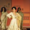 Models walking on the ramp for Ritu Kumar fashion show at Taj land's End. .