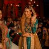 Dia Mirza and Shabana Azmi walk the ramp for Ritu Kumar fashion show at Taj land's End
