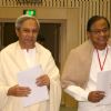 Home Minister P. Chidambaram with Orissa CM Naveen Patnaik at the Chief Ministers  Conference, in New Delhi on Tuesday 1 Feb 2011. .