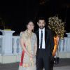 Aamir Khan and Kiran Rao at Imran Khan and Avantika Malik's Wedding Reception Party at Taj Land's End. .