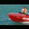 Kaveri Jha : Shiney and Kaveri standing on a motor boat