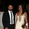 Aamir with Priyanka Chopra at Imran Khan and Avantika Malik's Wedding Reception Party at Taj Land's