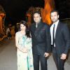 Bhagyashree with her husband and Rohit Roy at Videocons Venuegopal Dhoots Daughter Marriage