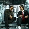 Anil Kapoor and Salman Khan sitting on the staircase | Yuvvraaj Photo Gallery