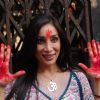 Sofia Hayat on the location of Diary of a Butterfly film at Goregaon. .