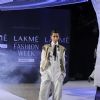 A model on day 1 Lakme Fashion Week for designer Anamika Khanna. .