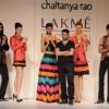 Models on day 1 Lakme Fashion Week for designer Chaitanya Rao. .