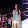 A model displays designer Vaishali's creations during the Lakme Fashion Week day 4 in Mumbai. .