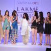 Models displays designer Vaishali's creations during the Lakme Fashion Week day 4 in Mumbai. .