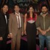 Shreyas Talpade, Raveena Tandon, Arshad Warsi and Shekhar Suman on the sets of Comedy Ka Maha Muqabla. .