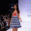 A model displays designer Purvi Doshi's creations during the Lakme Fashion Week day 4 in Mumbai. .