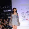 A model displays designer Purvi Doshi's creations during the Lakme Fashion Week day 4 in Mumbai. .
