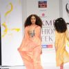 A model displays designer Anupama Daya's creations during the Lakme Fashion Week day 4 in Mumbai. .
