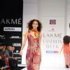 A model displays designer Anupama Daya's creations during the Lakme Fashion Week day 4 in Mumbai. .