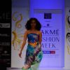 A model displays designer Anupama Daya's creations during the Lakme Fashion Week day 4 in Mumbai. .