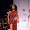 A model displays designer Anupama Daya's creations during the Lakme Fashion Week day 4 in Mumbai. .