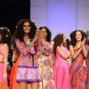 Models displays designer Anupama Daya's creations during the Lakme Fashion Week day 4 in Mumbai. .