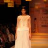 A model displays designer Astu's creations during the Lakme Fashion Week day 4 in Mumbai. .