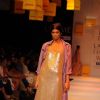 A model displays designer Astu's creations during the Lakme Fashion Week day 4 in Mumbai. .