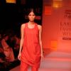 A model displays designer Kallol Datta's creations during the Lakme Fashion Week day 4 in Mumbai. .