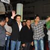 Anees Bazmee with Akshay and Bobby at Premiere of Thank You movie at Chandan, Juhu, Mumbai