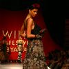 A model showcasing designer Sabyasachi's creation at the Wills Lifestyle India Fashion Week's Grand Finale ,in New Delhi on Sunday. .