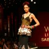 A model showcasing designer Sabyasachi's creation at the Wills Lifestyle India Fashion Week's Grand Finale ,in New Delhi on Sunday. .