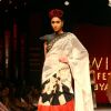 A model showcasing designer Sabyasachi's creation at the Wills Lifestyle India Fashion Week's Grand Finale ,in New Delhi on Sunday. .