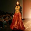 A model showcasing designer Anita Dongre's creation at the Wills Lifestyle India Fashion Week autumn winter 2011,in New Delhi on Sunday. .