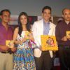 Tusshar & Amrita Rao with Sooraj Barjatya at Love U... Mr. Kalakaar! music Launch at Cinemax, Mumbai