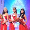 Hasleen Kaur (Pantaloons Femina Miss India Earth 2011), Kanishtha Dhankar (Pantaloons Femina Miss India World 2011)and Ankita Shorey (Pantaloons Femina Miss India International 2011) at Mehboob Studio, Bandra in Mumbai on Thursday night. .