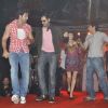 Hrithik Roshan, Farhan Akhtar, Kalki Koechlin and Abhay Deol during the music launch of their upcoming movie 'Zindagi Na Milegi Dobara' at Nirmal Lifestyle, Mulund in Mumbai