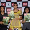 Sonam shows off the OK magazine cover at its launch event held at Enigma in Mumbai